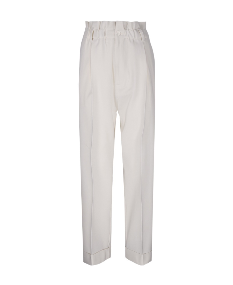 P.a.r.o.s.h Pleated Straight Trousers In White