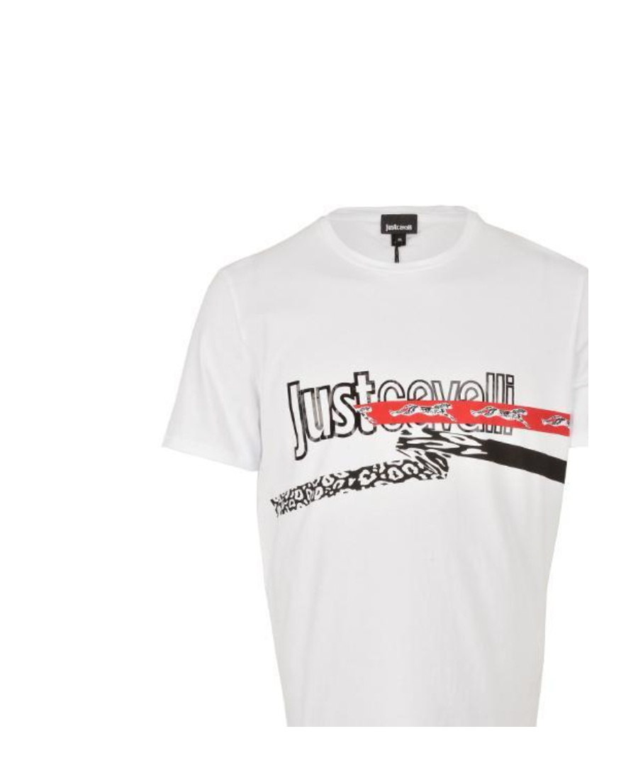Just Cavalli Logo Short Sleeved T-shirt In White
