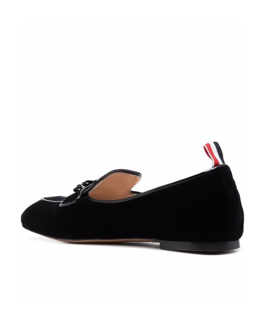 Thom Browne Bow-embellished Velvet Loafers In Black