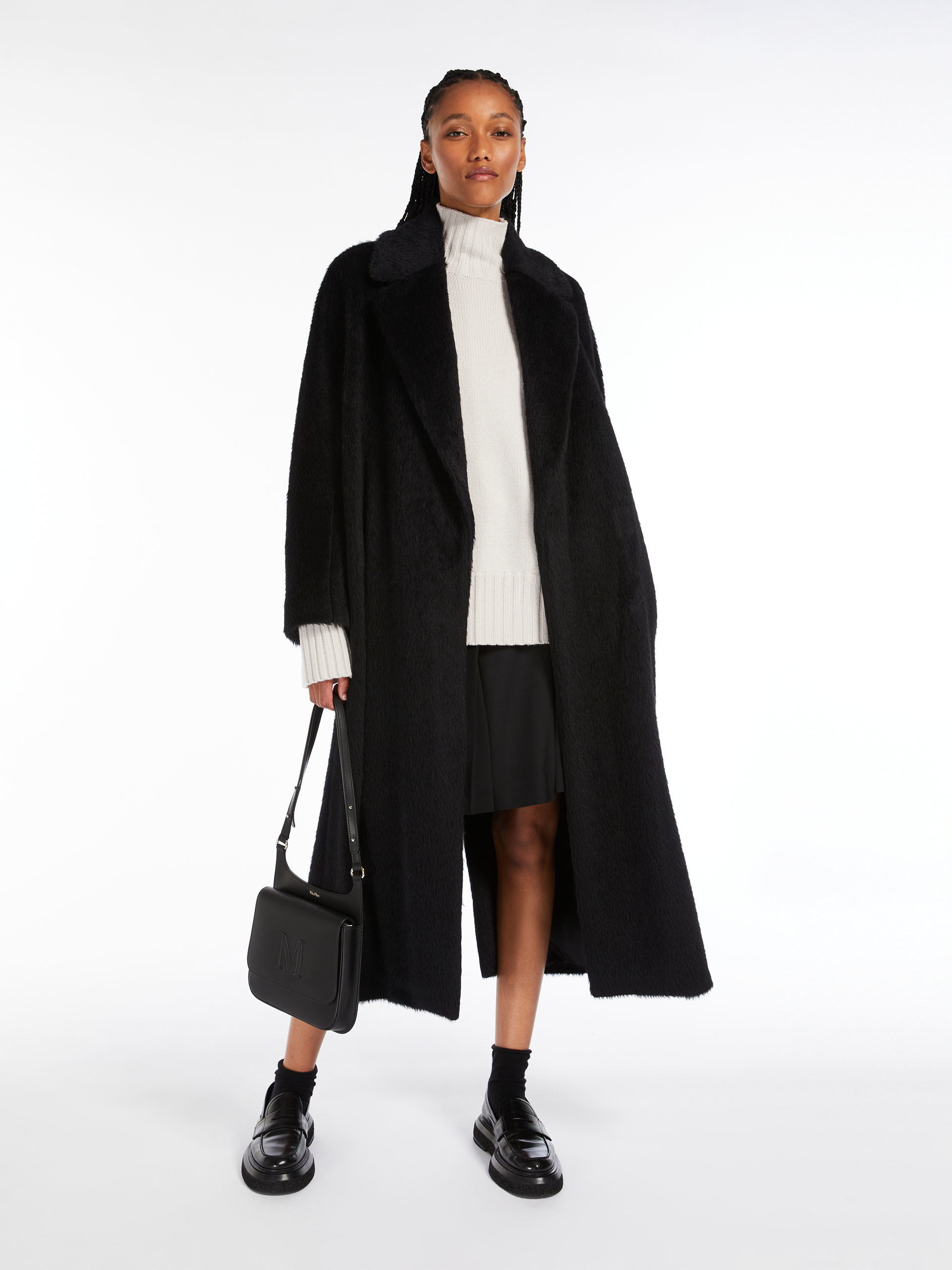 Max Mara Estella Wool And Cashmere Coat In Black
