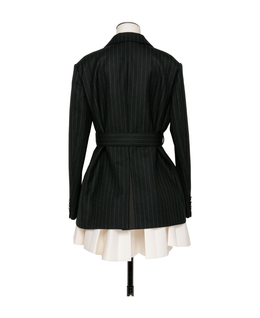 Sacai Suiting Bonding Layered Blazer In Black