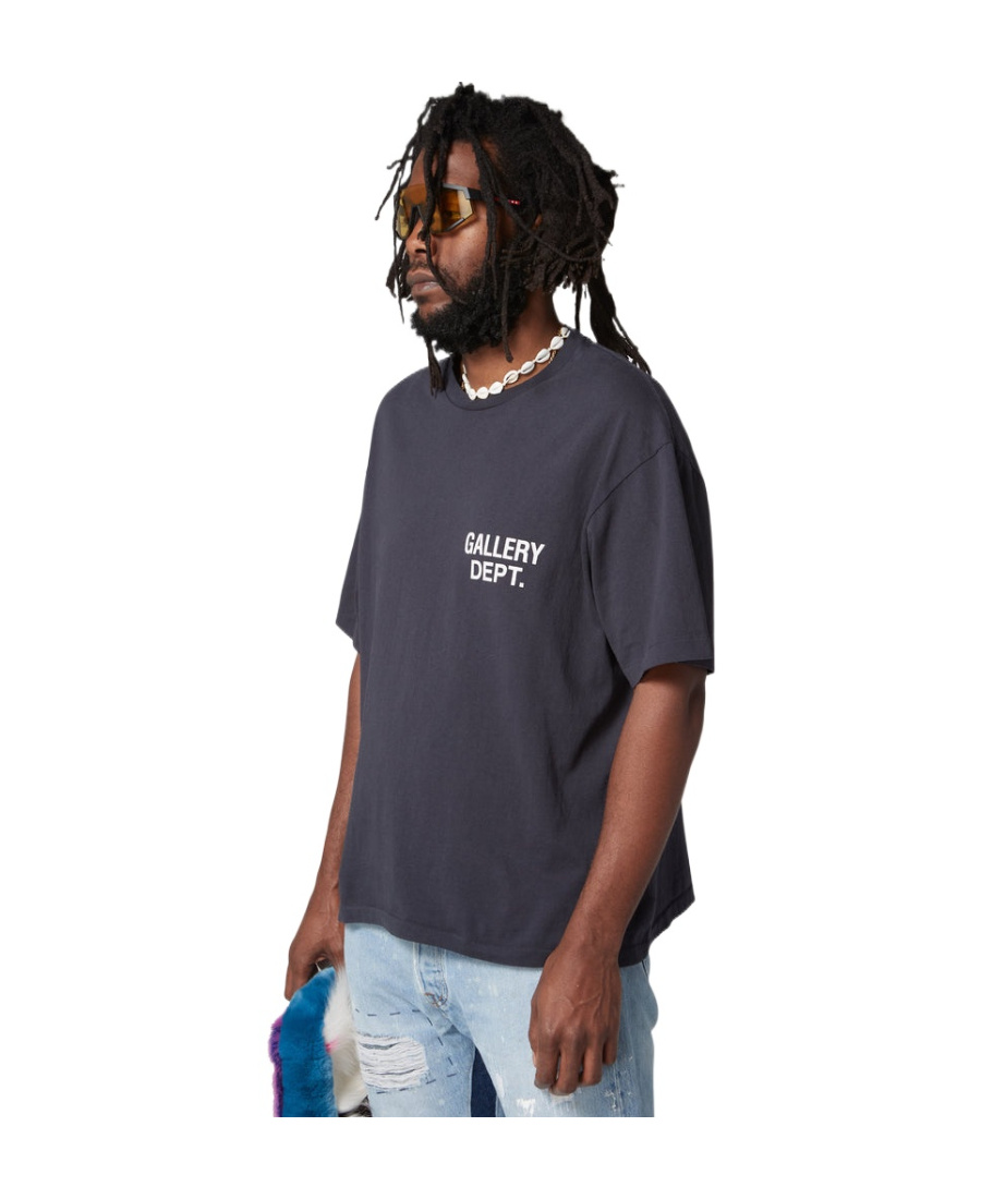 Gallery Dept. Black Logo Printed T-shirt In Black