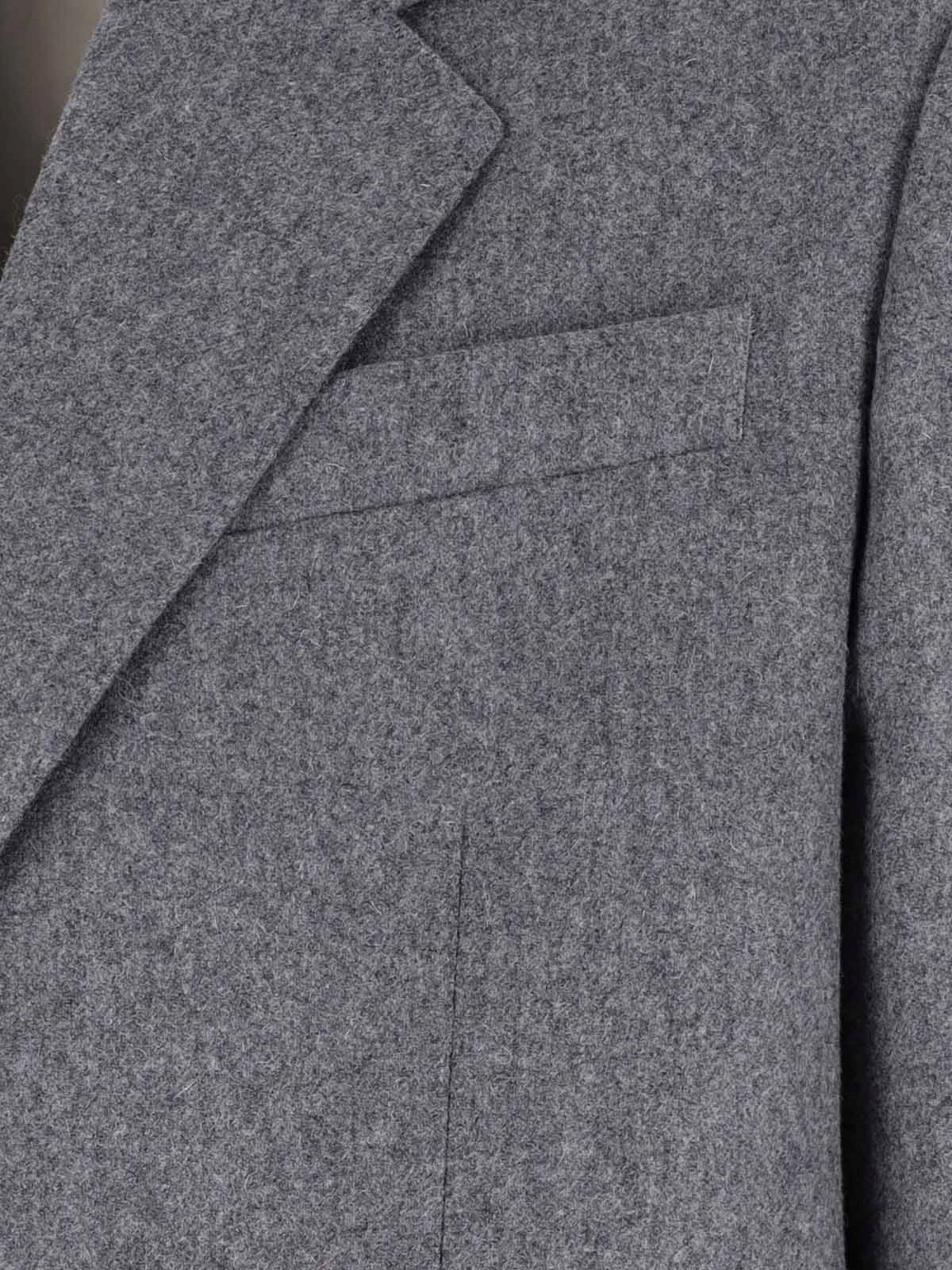 Ami Alexandre Mattiussi Ami Single-breasted Grey Virgin Wool Blazer With Classic Lapel In Gray