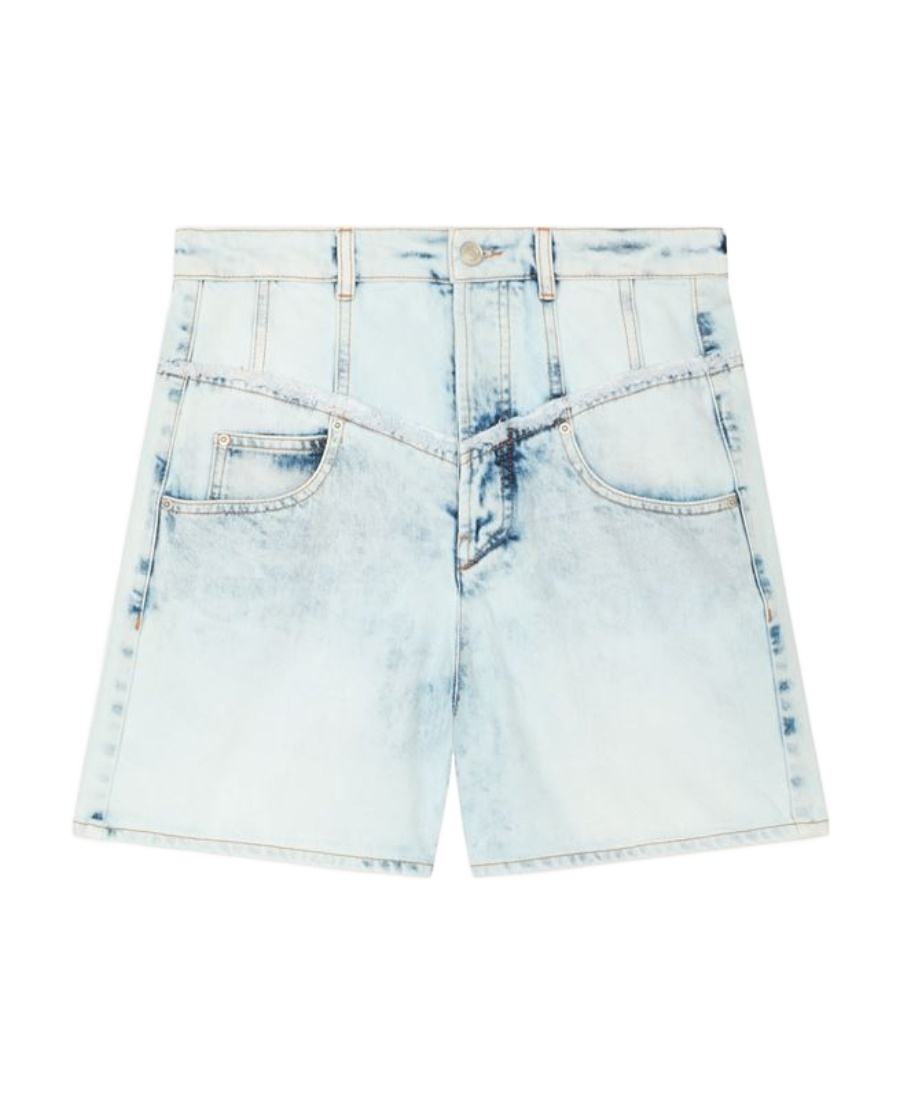 Shop Isabel Marant Oreta Shorts In Blue