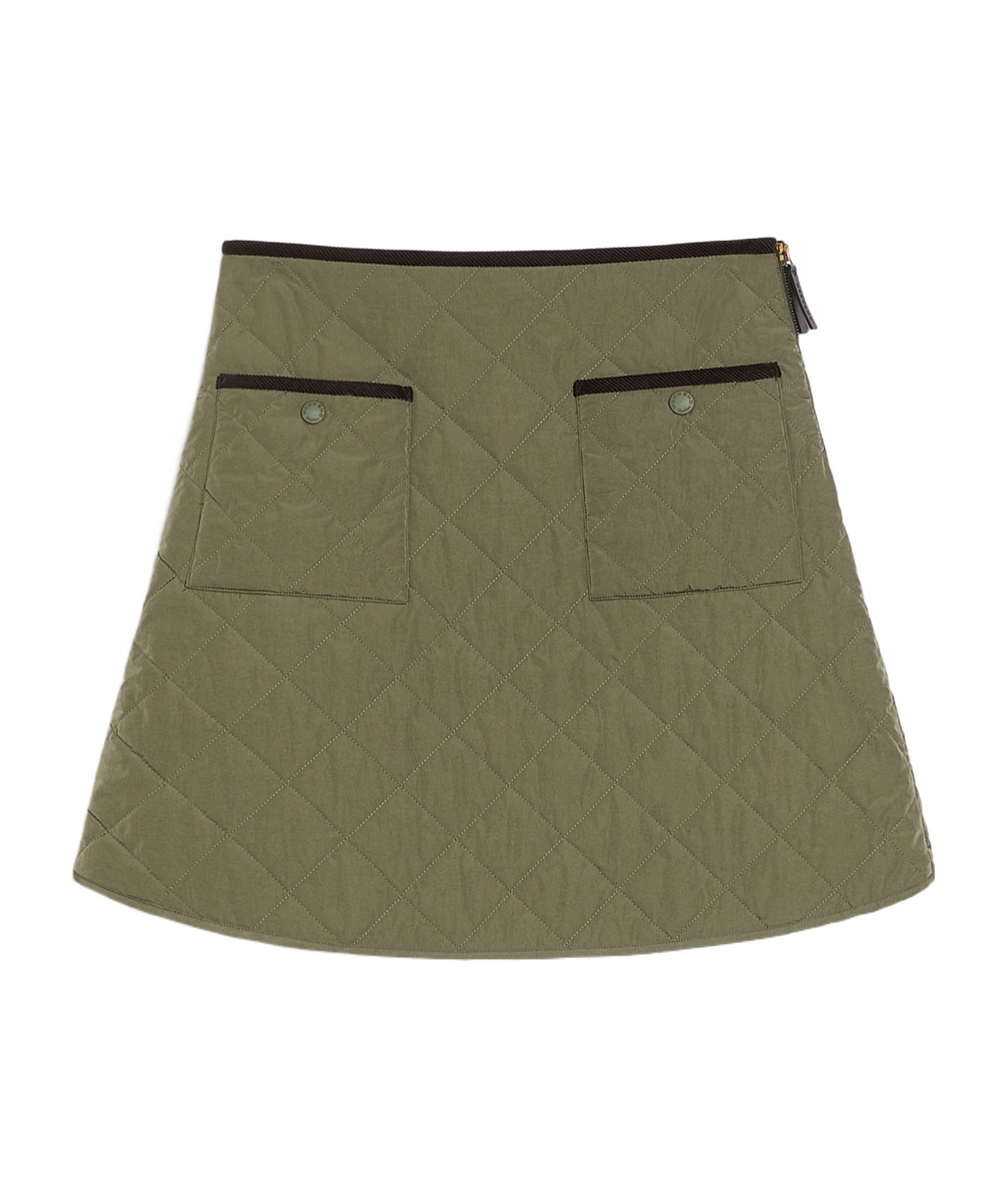 Weekend Max Mara Zippered Skirt In Green