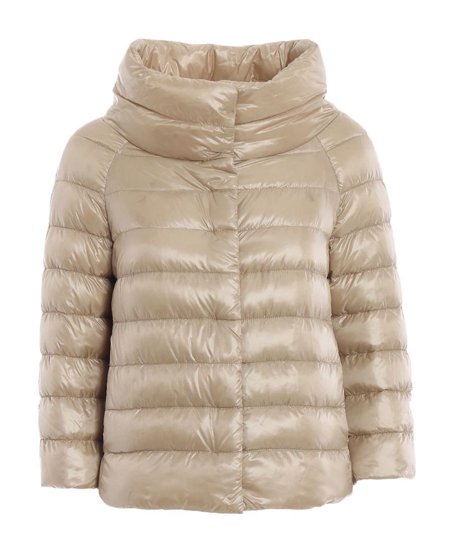 Herno Iconico Woman Puffer Cream Size 8 Polyamide In Nude