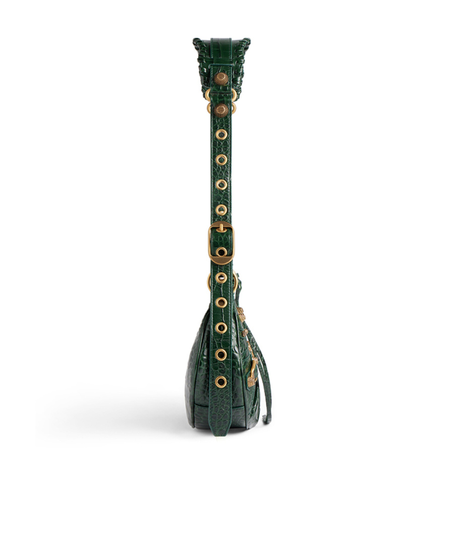 Balenciaga Borsetta A Tracolla Le Cagole Xs Con Lavorazione Coccodrillo Da Donna In Verde In Green