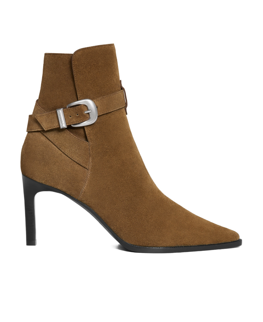 Celine Verneuil Jodphur Boot In Suede Calfskin In Brown