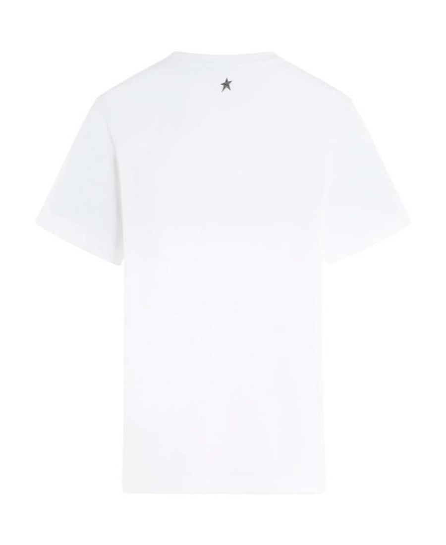 Mugler Rubberised-logo Cotton T-shirt In White