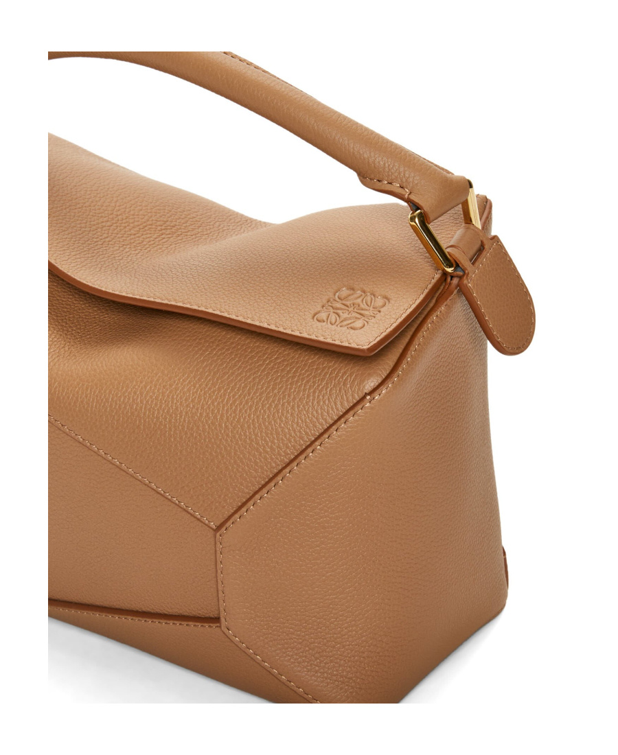 Loewe Puzzle Zipper Shoulder Bag In Brown
