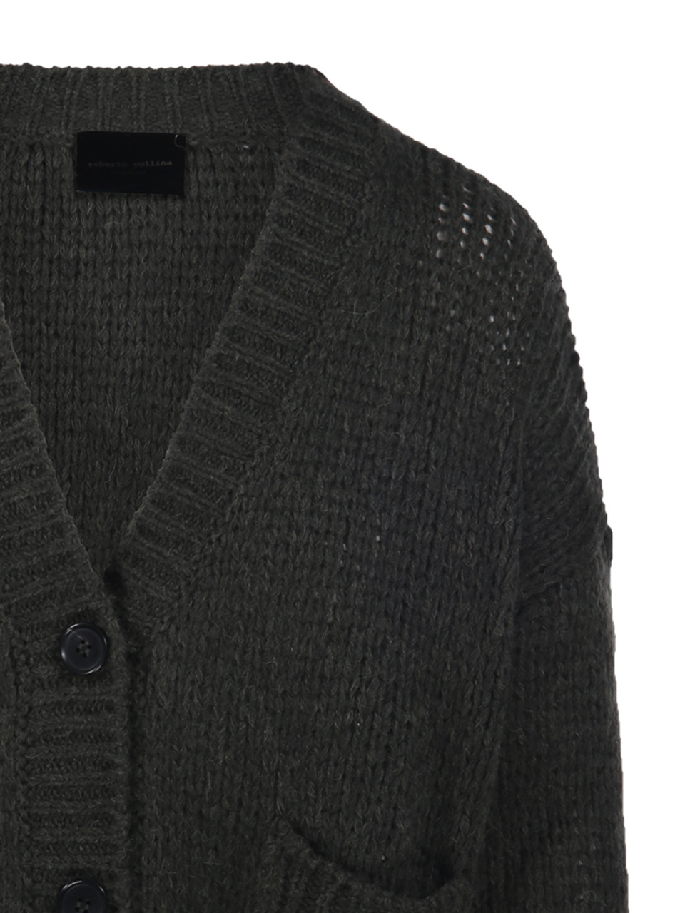 Roberto Collina Button Long-sleeved Sweater In Animal Print