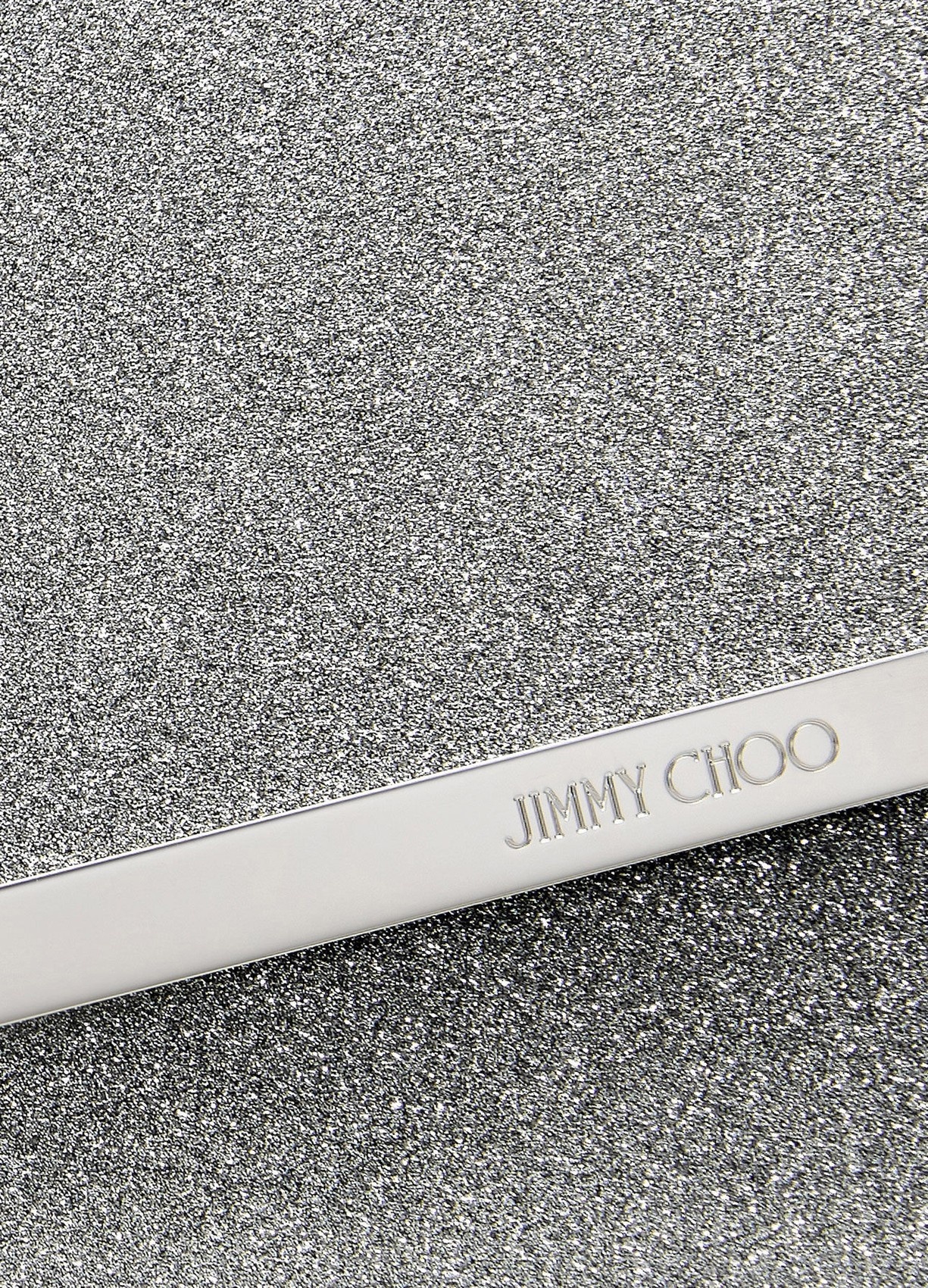 Jimmy Choo Emmie Glitter Clutch Bag In Gray