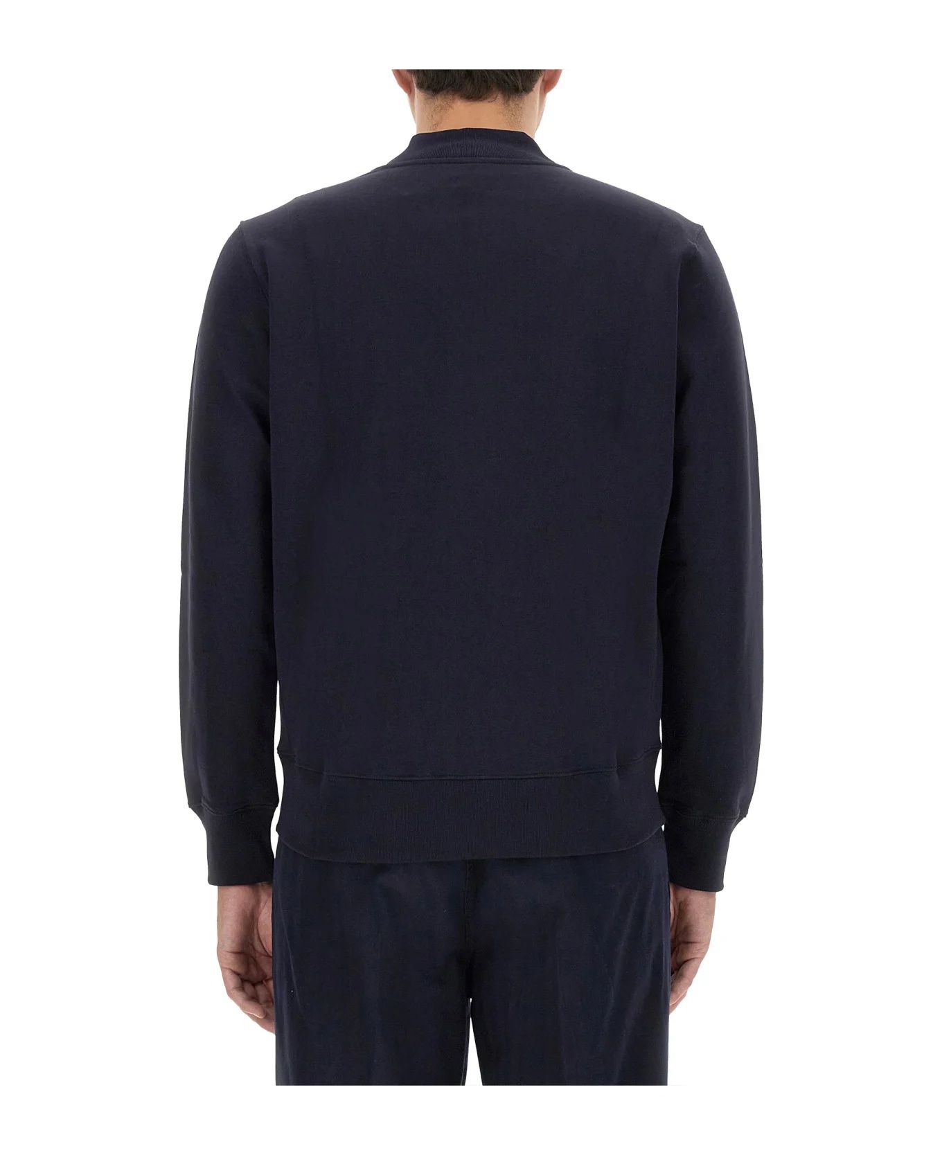 Ps By Paul Smith Big Pony Zip-up Bomber Jacket In Blue