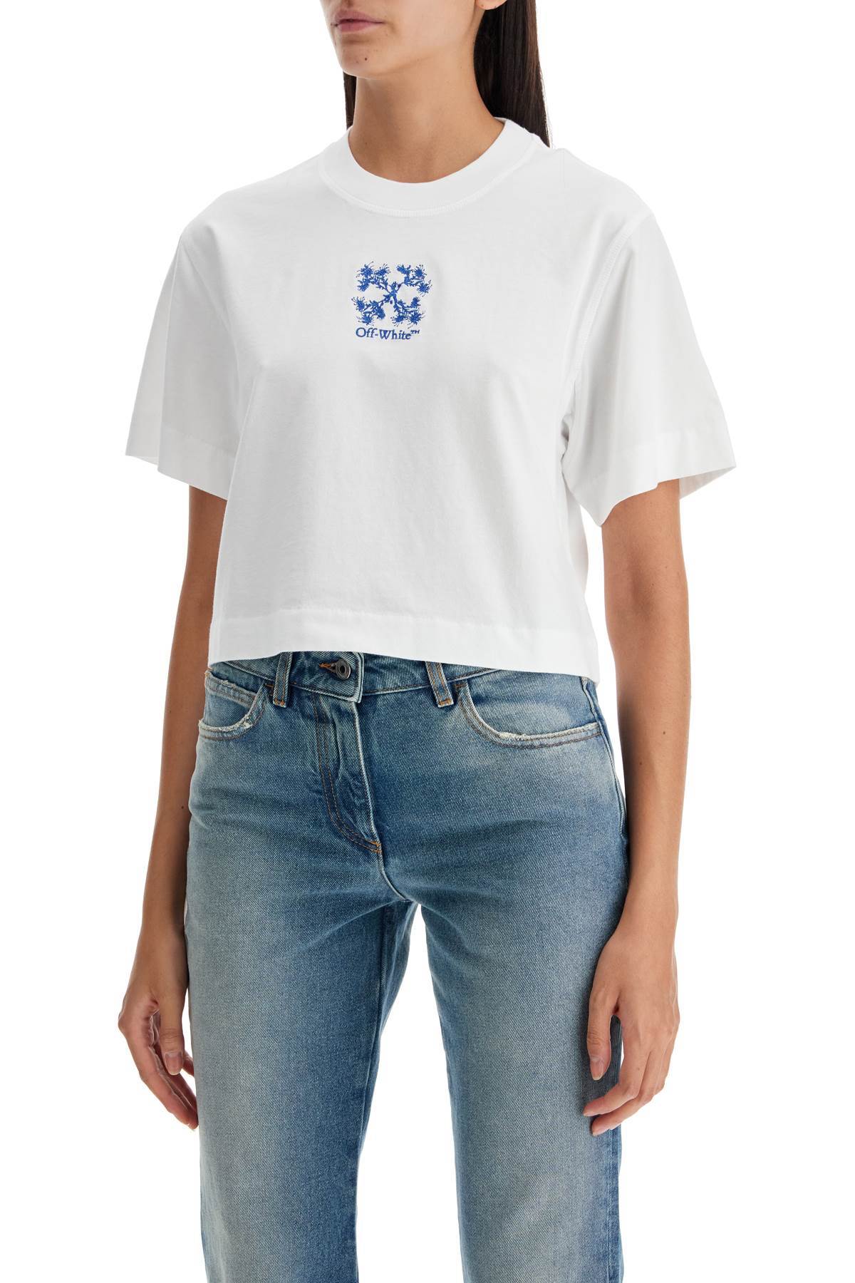 Off-white Open-necked Black Shirt In White