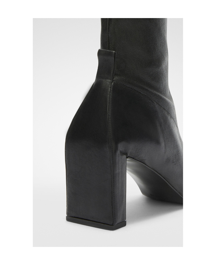 Jil Sander 90mm Pointed-toe Leather Boots In Black