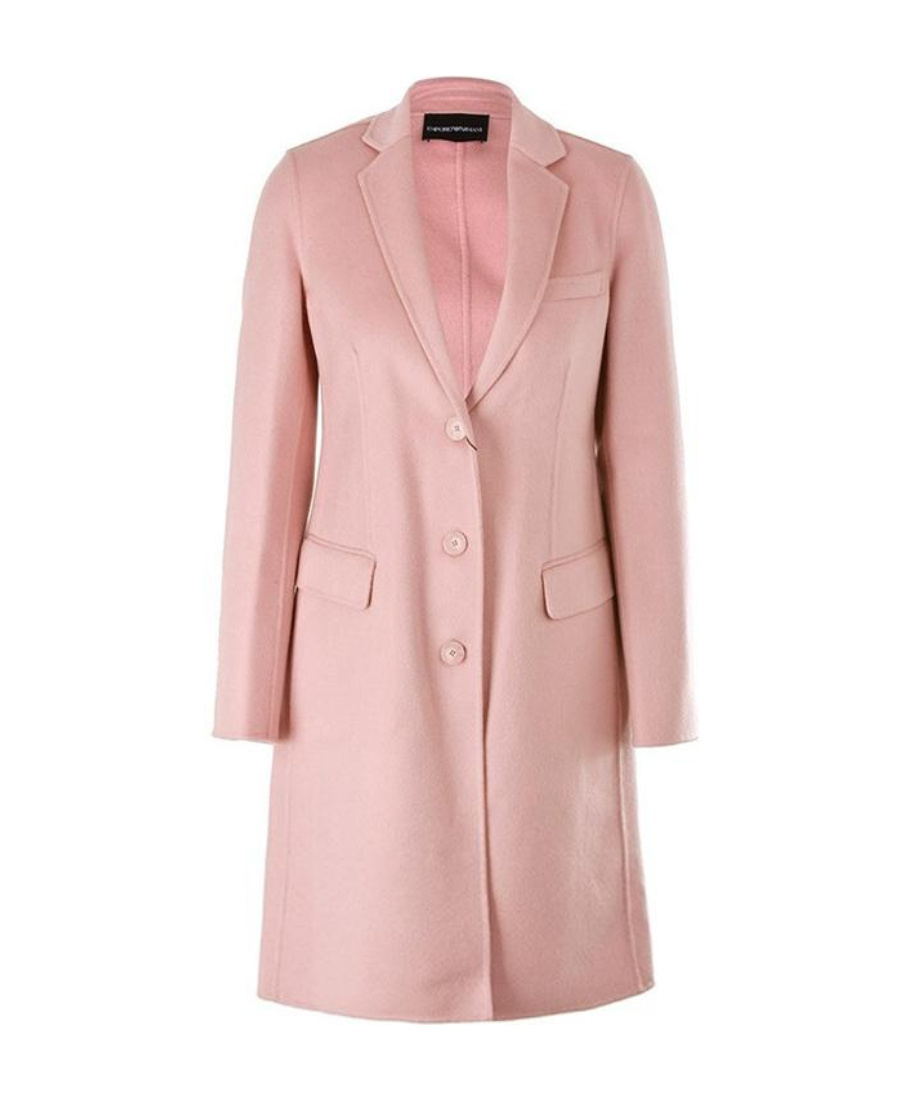 EMPORIO ARMANI SINGLE-BREASTED LAPEL COAT 