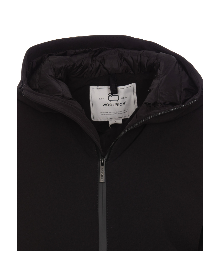 Woolrich Pacific Jacket In Tech Softshell In Black