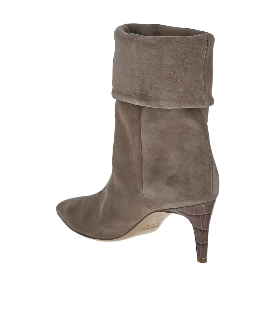 Paris Texas Suede Ankle Boots In Gray