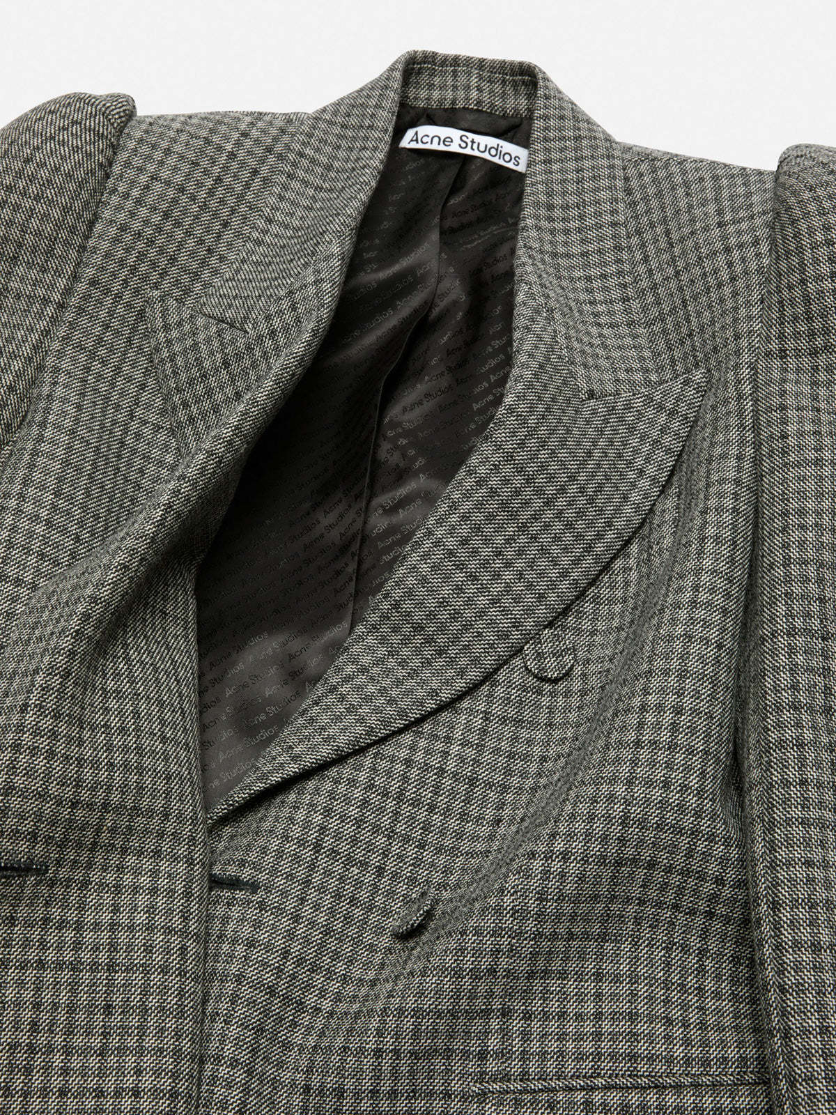 Acne Studios Houndstooth Double-breasted Blazer In Multi