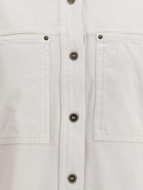 Isabel Marant Étoile Relaxed Fit Jersey Shirt With Dropped Shoulder In White