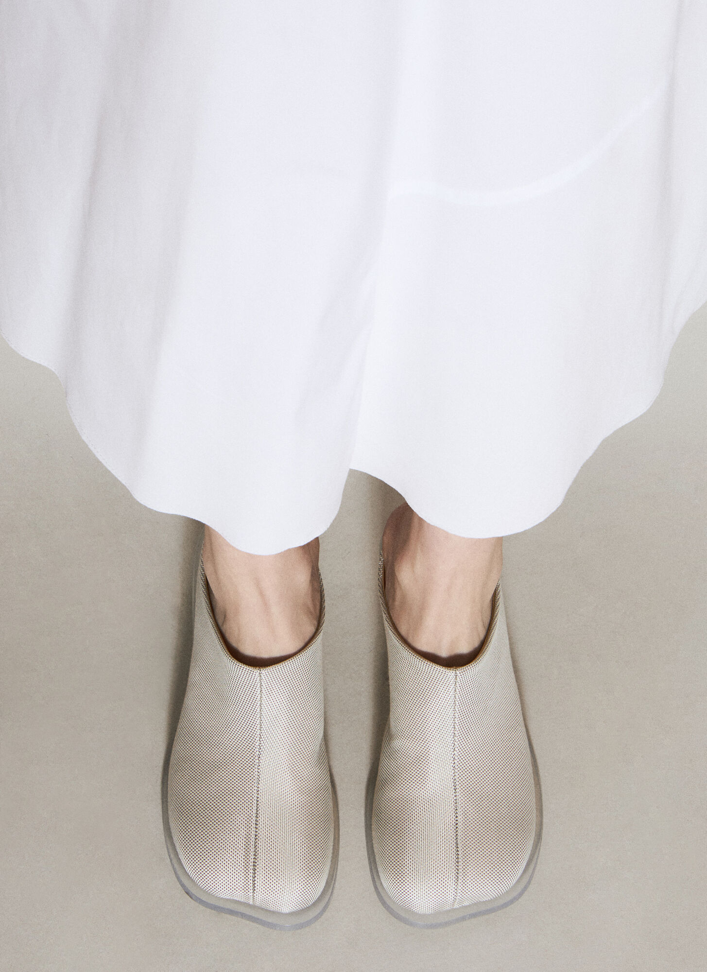 Shop Mm6 Maison Margiela Anatomic Transparent Heeled Slip-on Mules In White