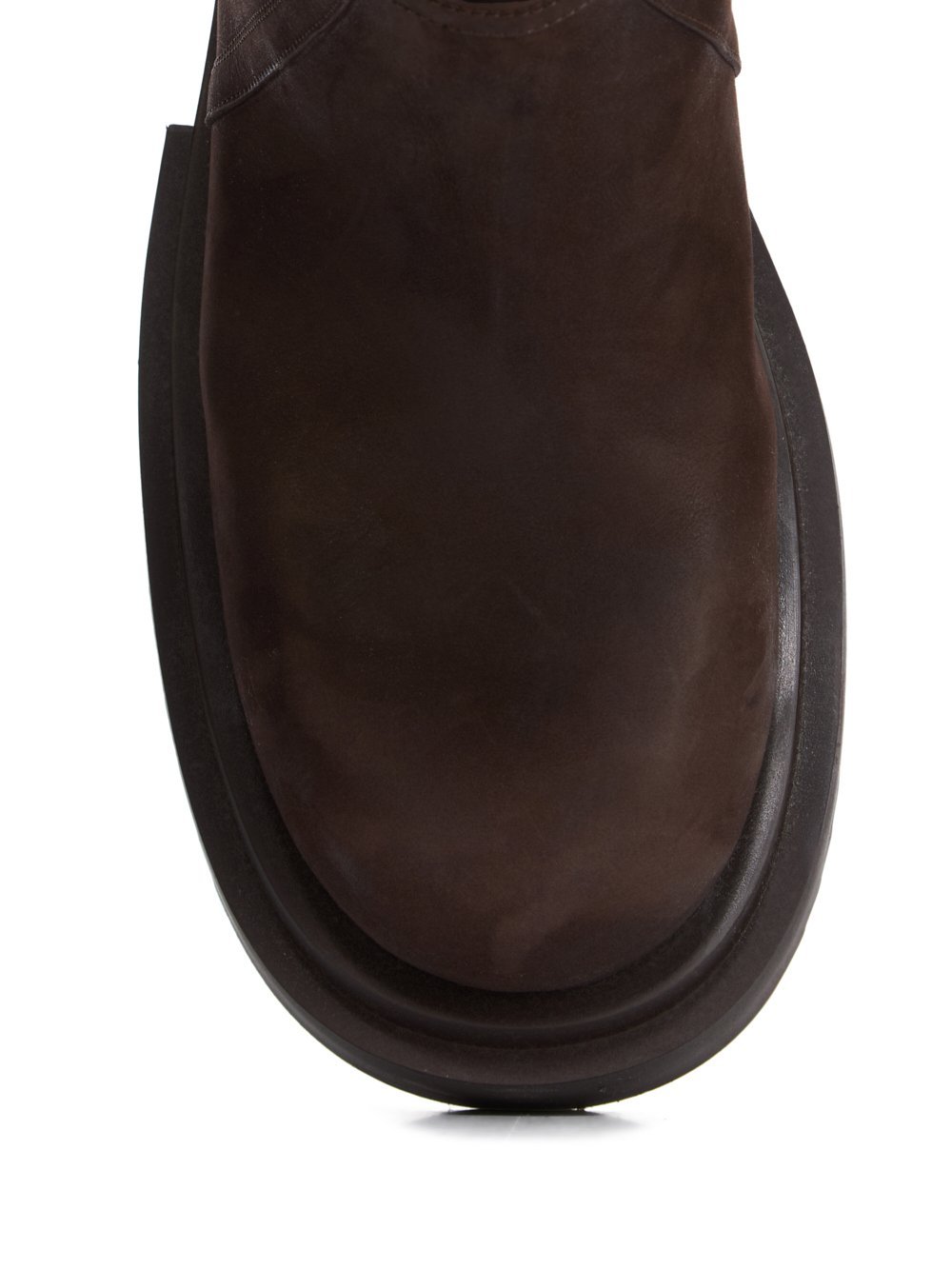 Rick Owens Round Toe Boots In Brown