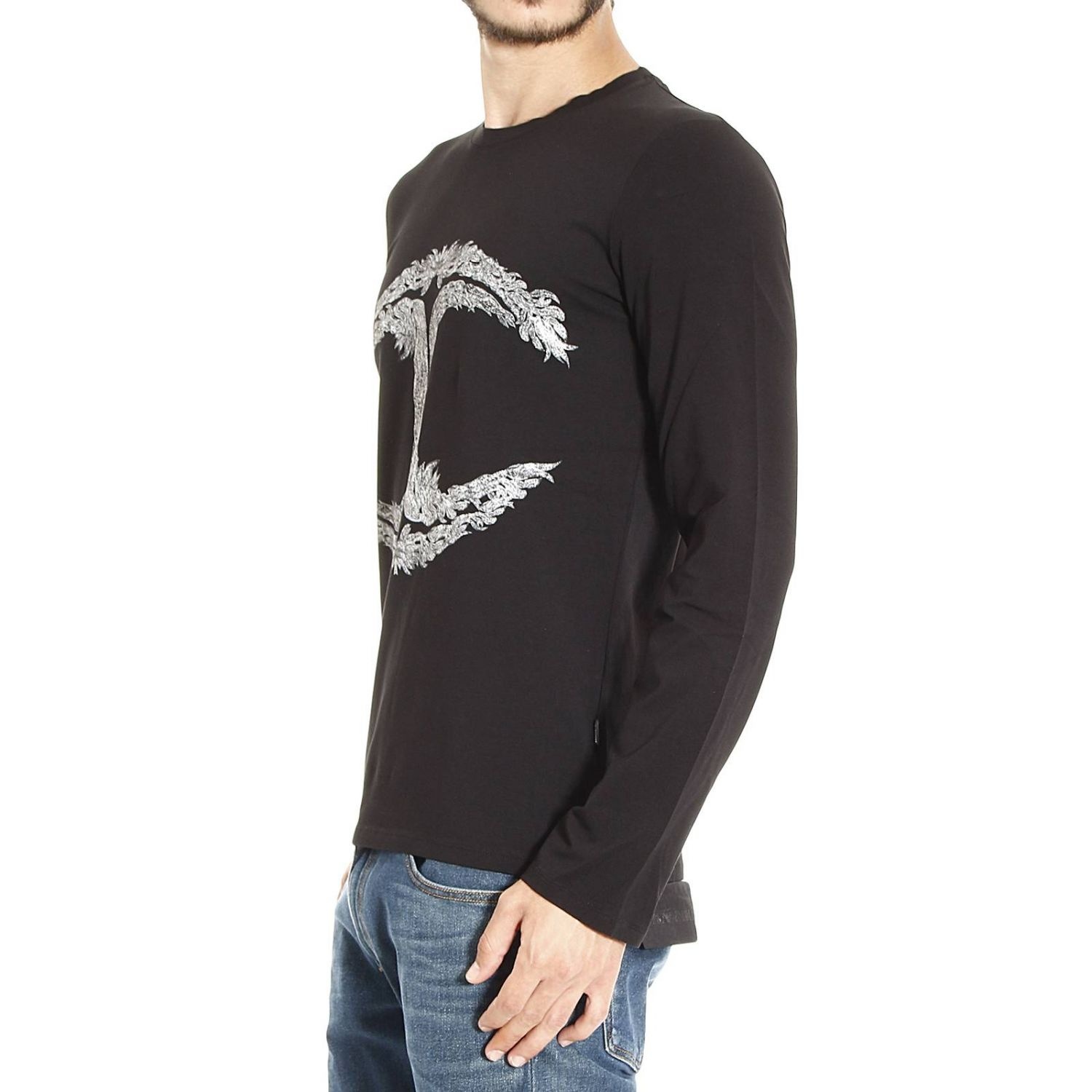 Just Cavalli Printed T-shirt In Black
