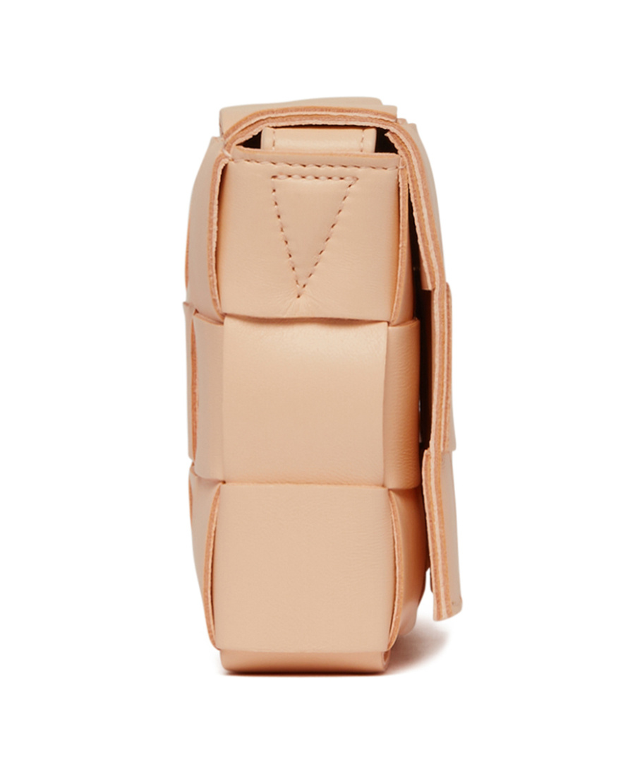 Bottega Veneta Small Cassette Cross Body Bag In Nude