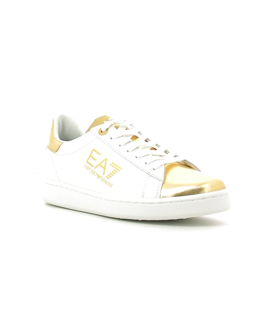 Ea7 Logo Lace Up Casual Sports Shoes In White