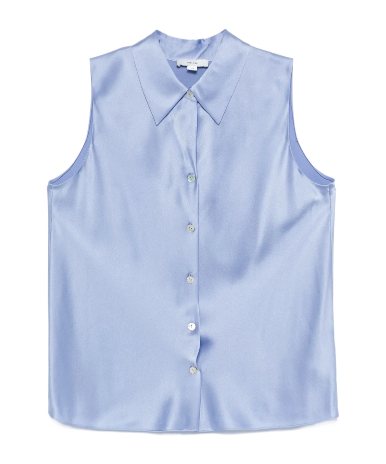 Vince Sleeveless Silk Shirt