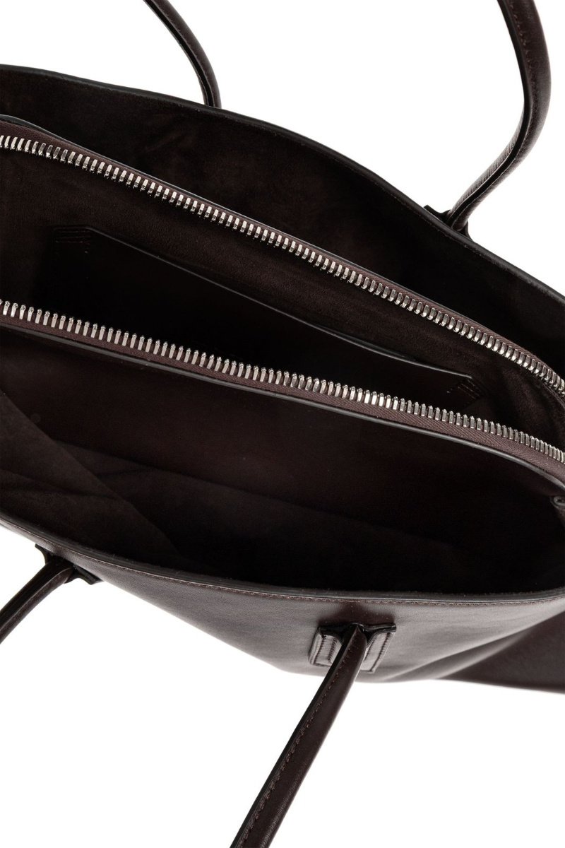 Attico Medium La Passeggiata Zip Top-handle Tote Bag In Black