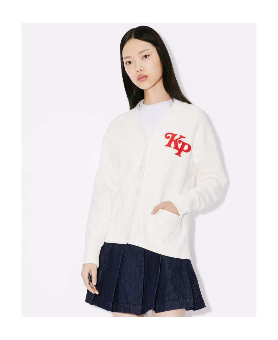 Kenzo X Verdy Embroidered Cardigan In White