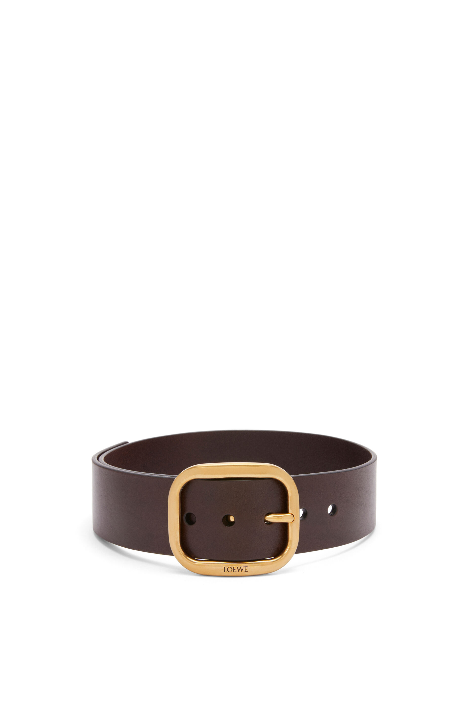 Loewe Rounded Soft Belt In Classic Calfskin In Brown