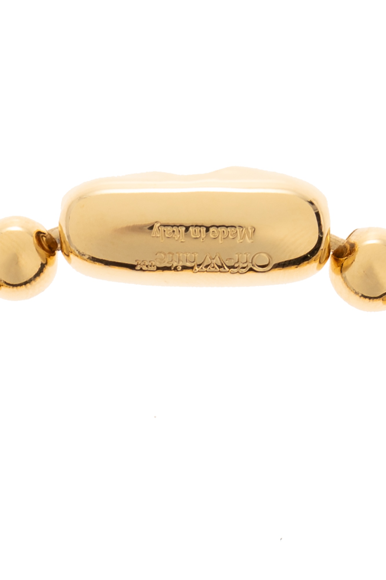 Off-white Arrows-charm Ball-chain Bracelet In Gold