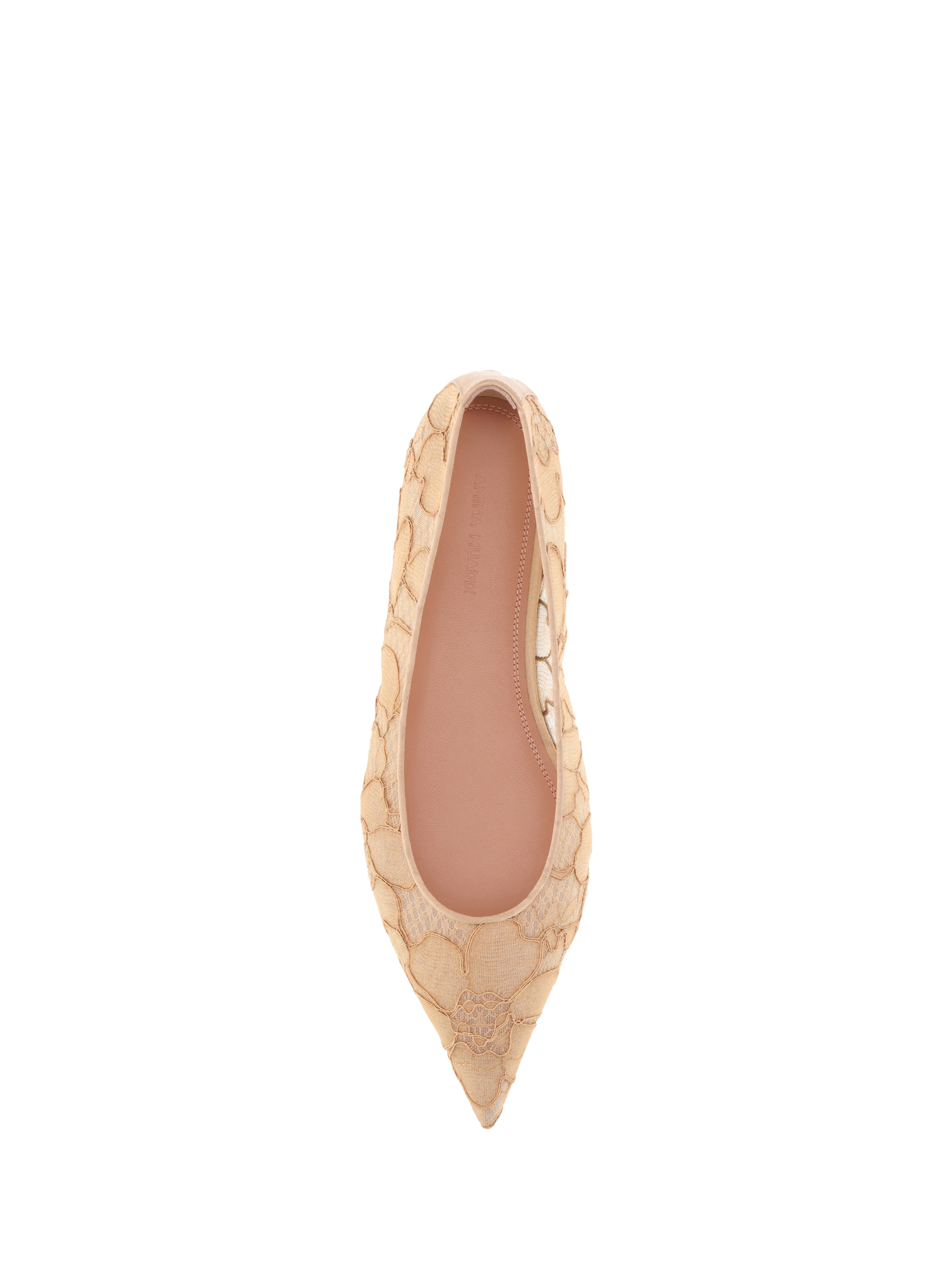 Amina Muaddi Barbara Slip-on Ballerinas In Nude