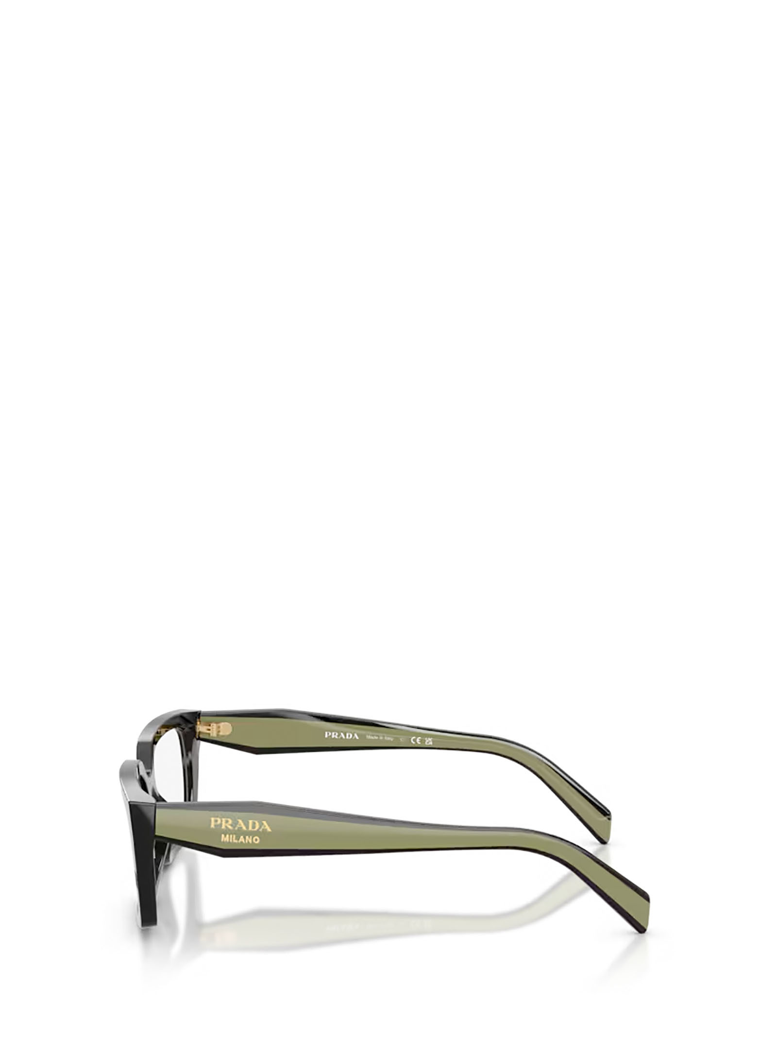 Prada Eyewear Rectangle Frame Glasses In Blue