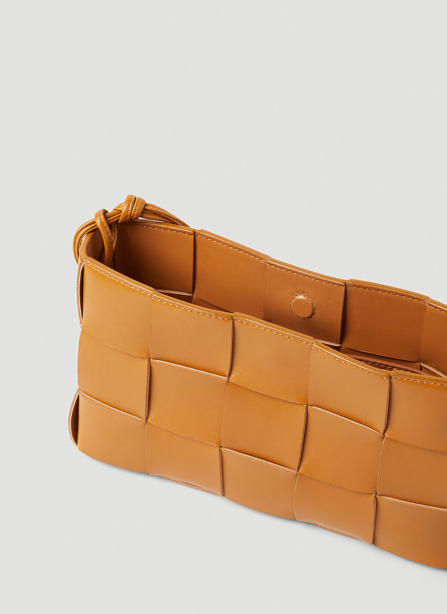 Bottega Veneta Cassette Shoulder Bag In Orange