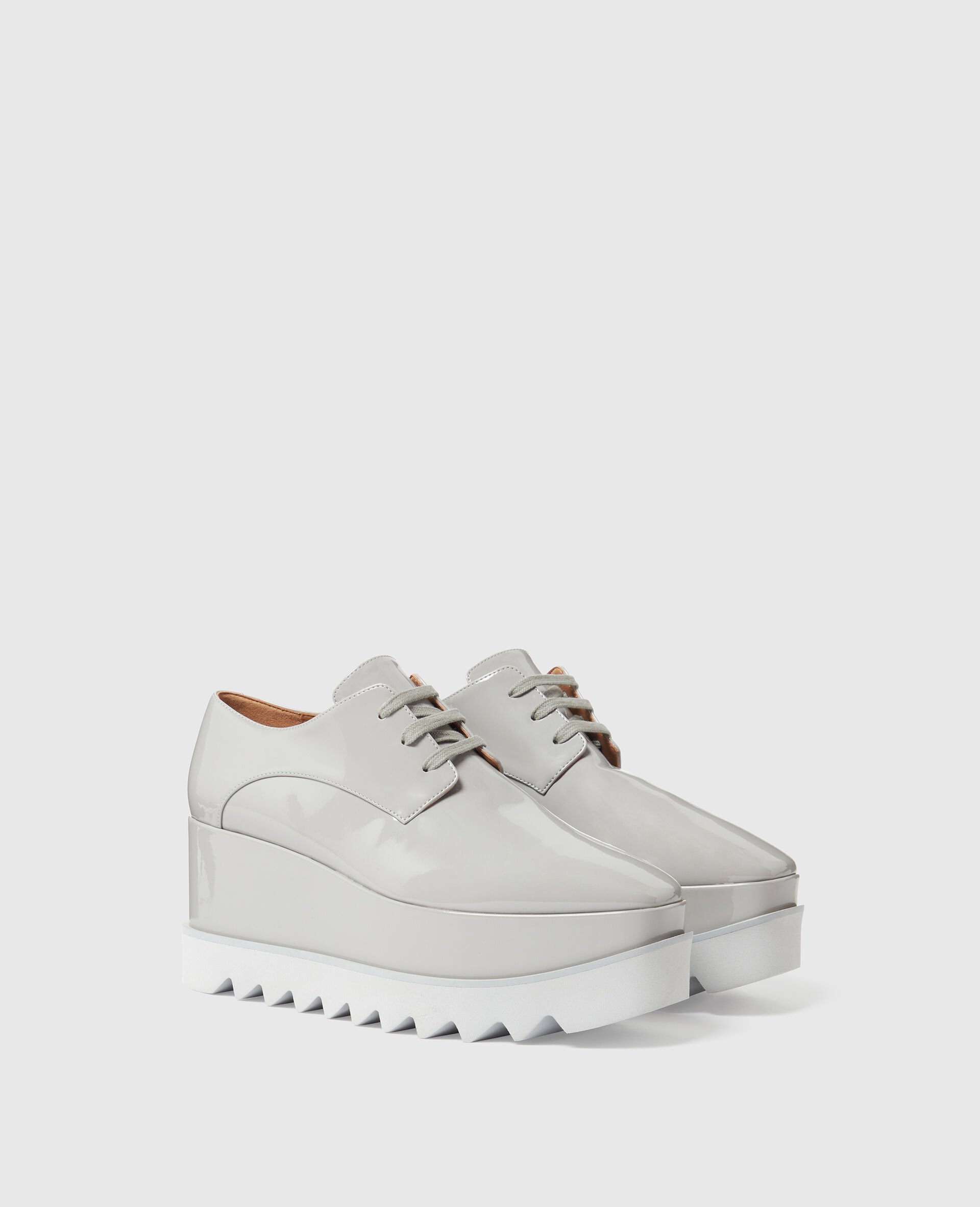 Stella Mccartney Elyse Solid Color Platform Shoes In Gray