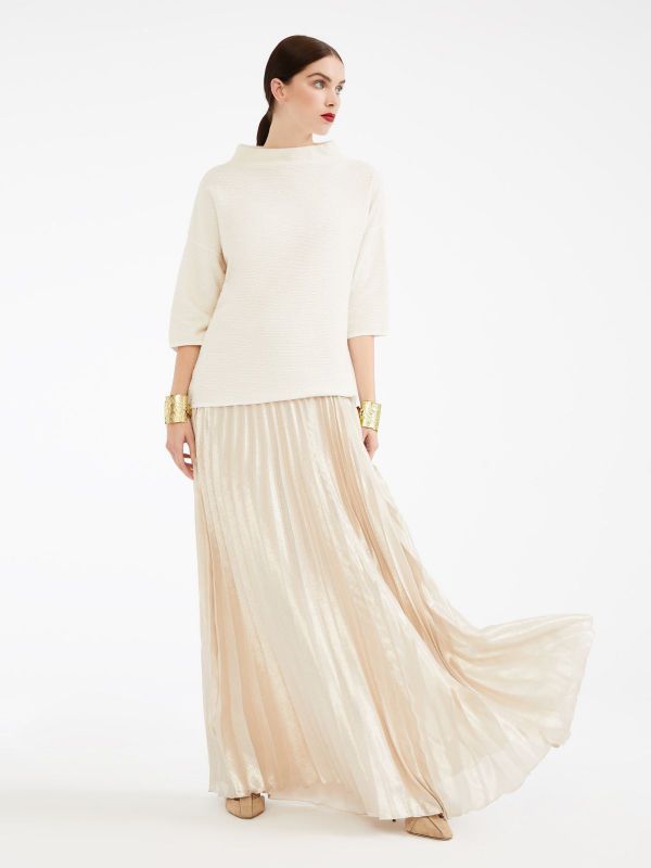 Max Mara Ardenza Knitted Round-neck Pullover In White