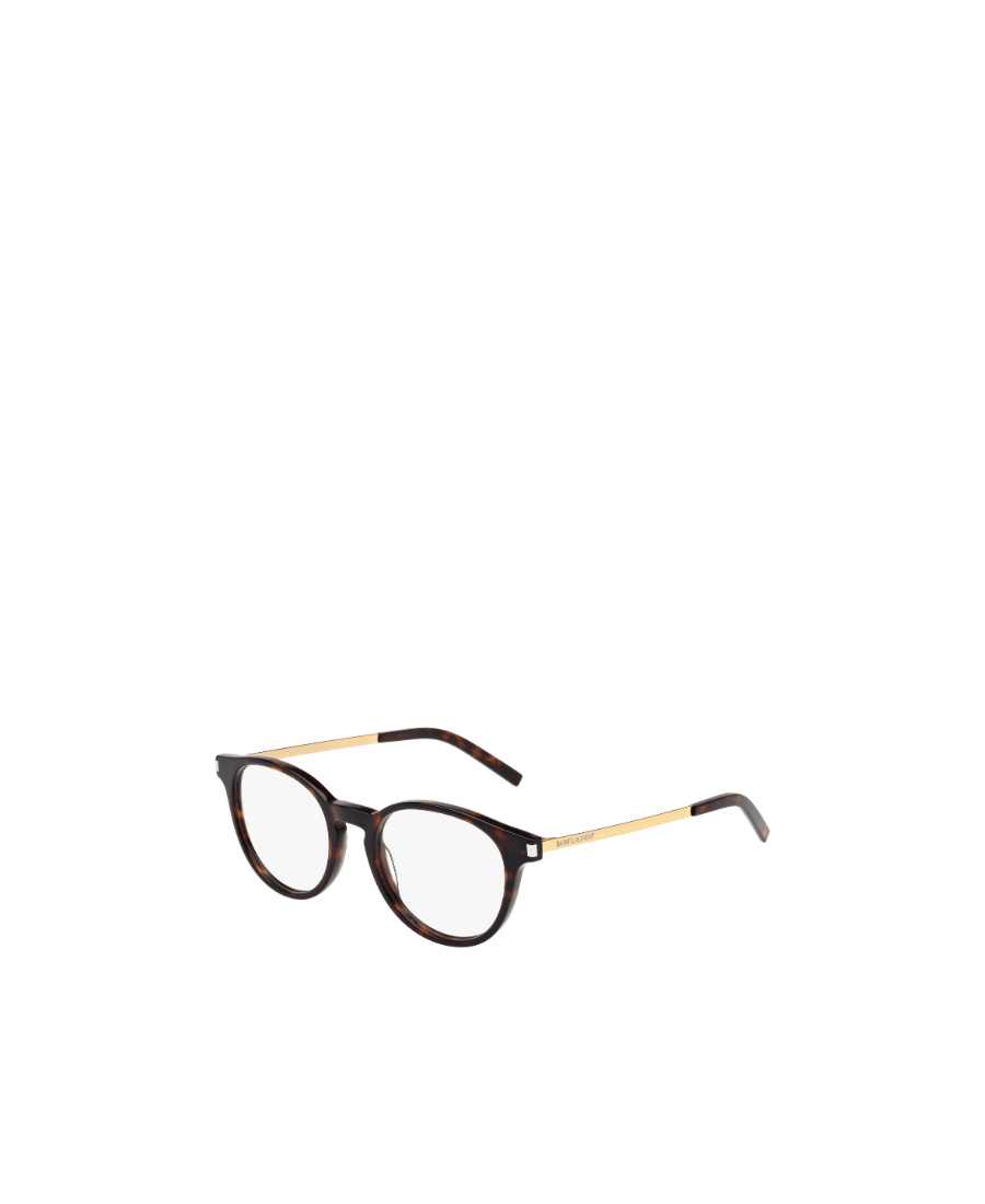 Saint Laurent Eyewear Round Frame Glasses In Black