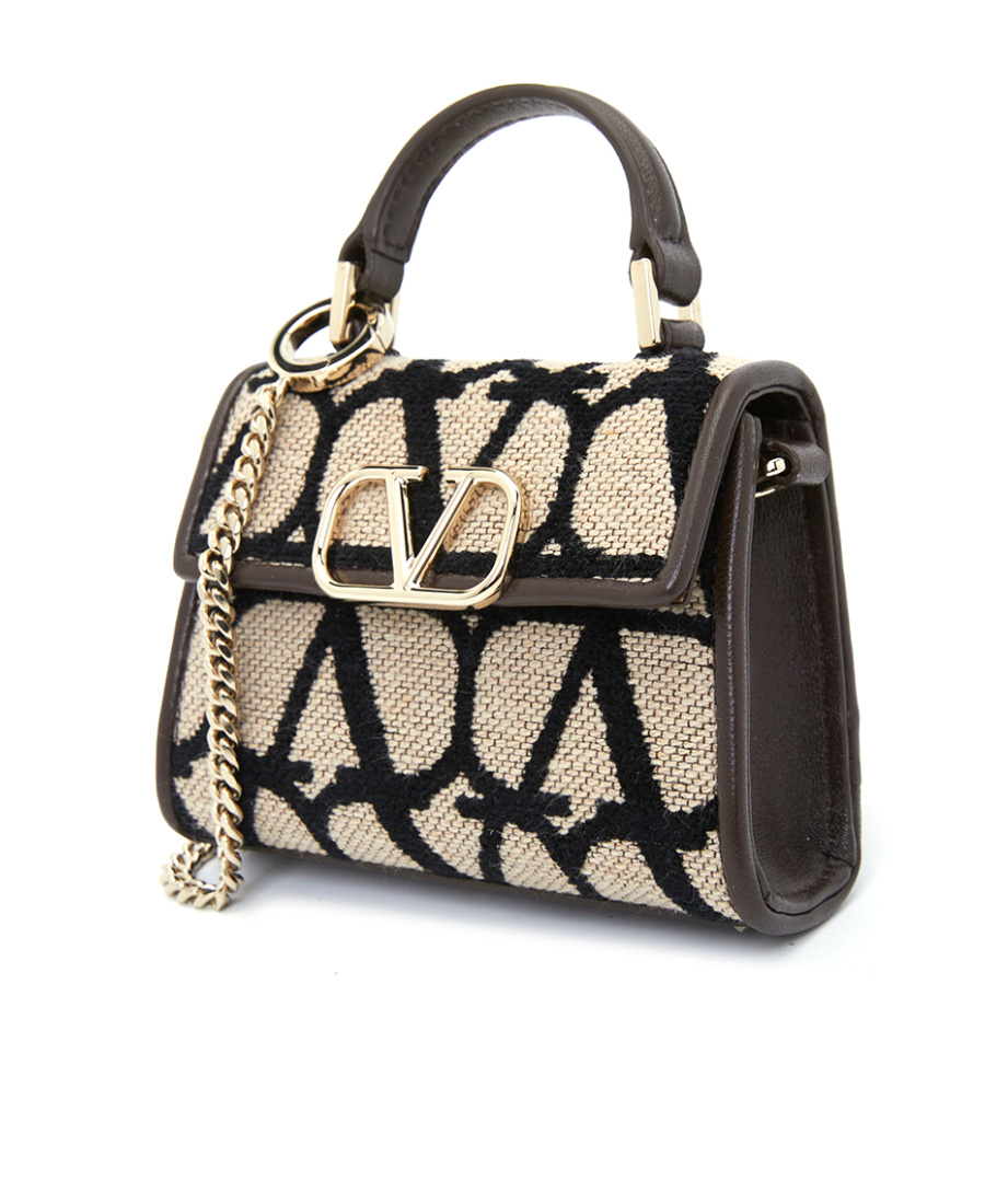 Valentino Logo Shoulder Bag In Black