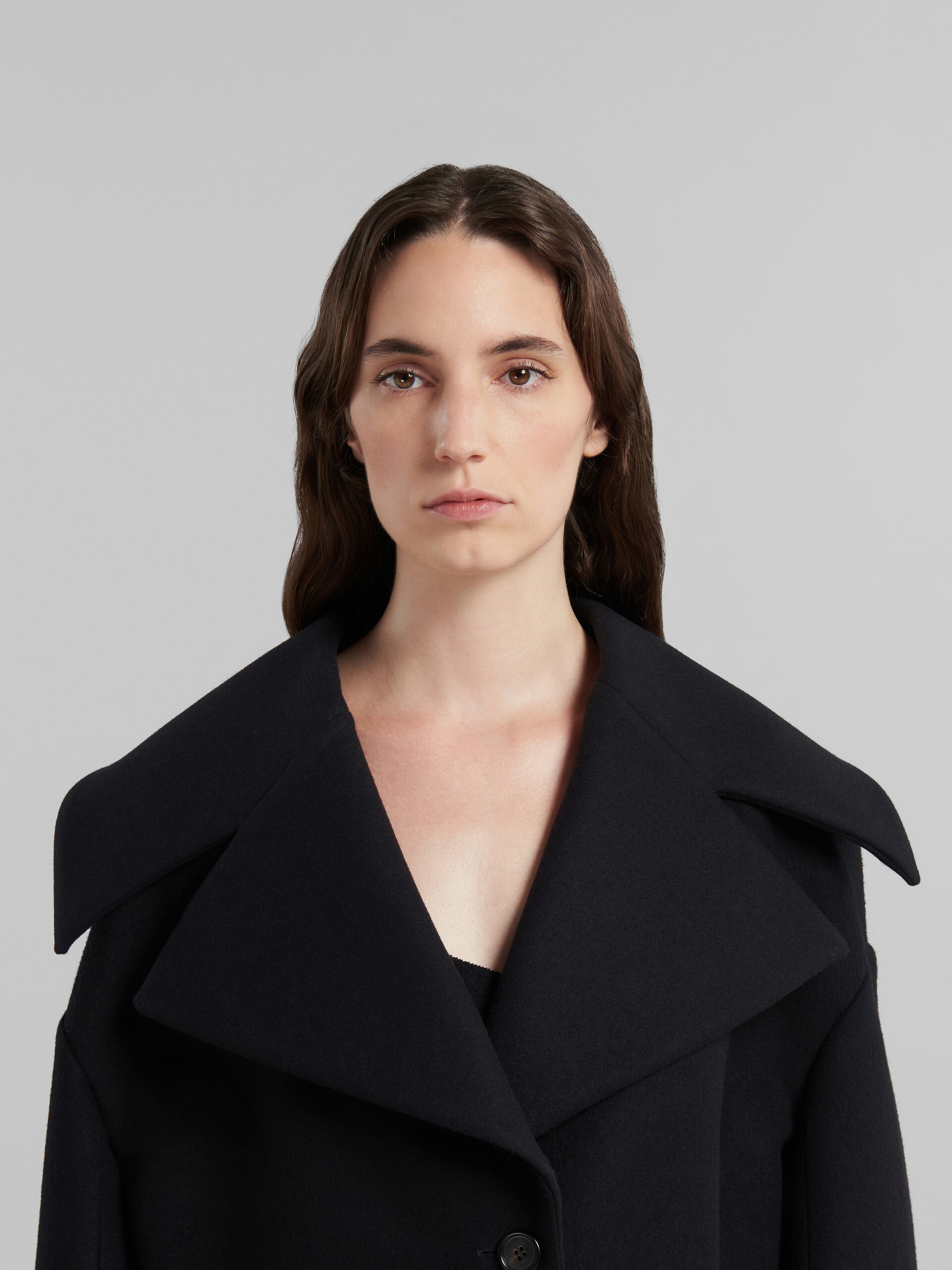 Marni Notched-collar Oversized Jacket In Black