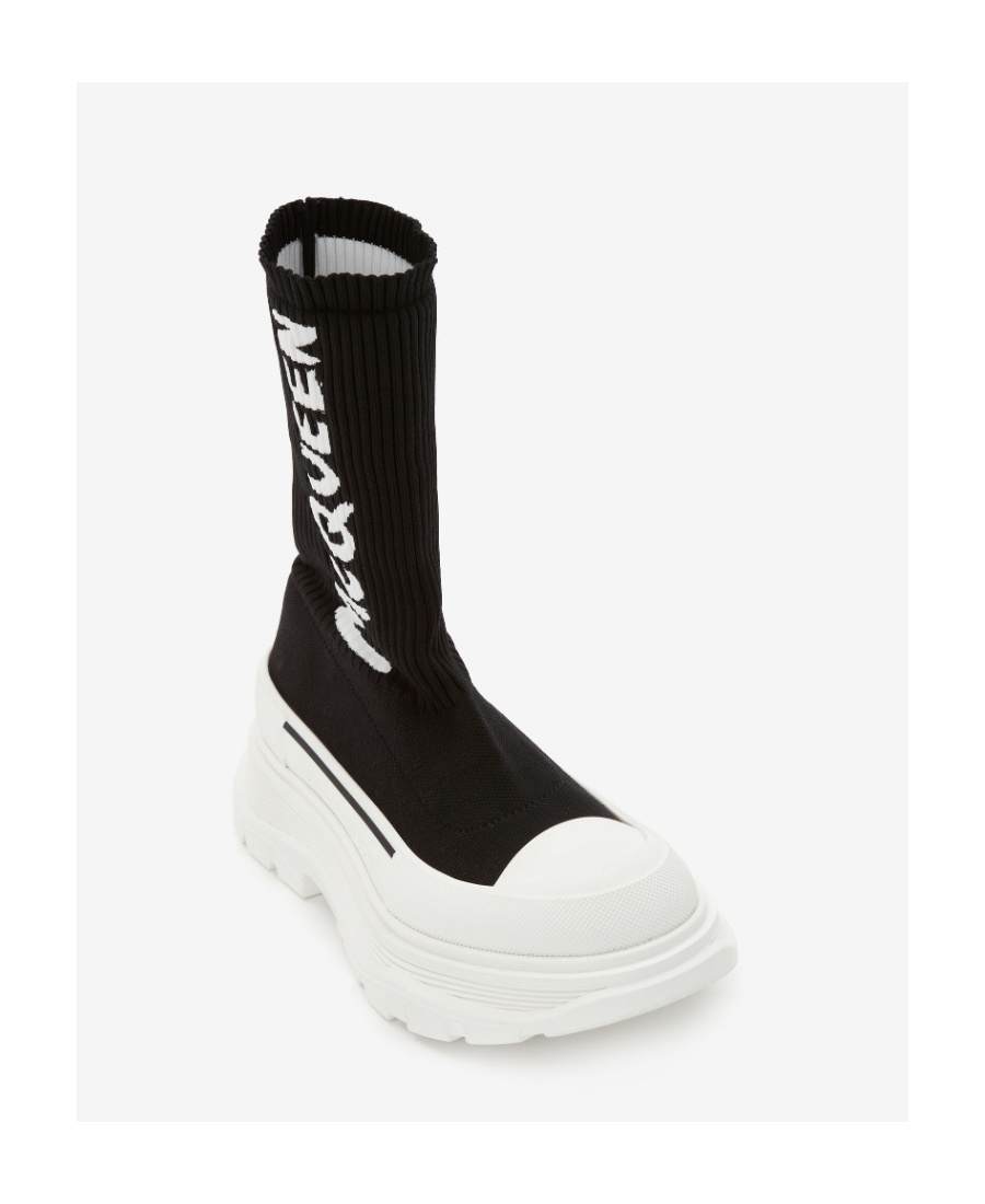ALEXANDER MCQUEEN LOGO-PRINT CHUNKY SOCK SNEAKERS