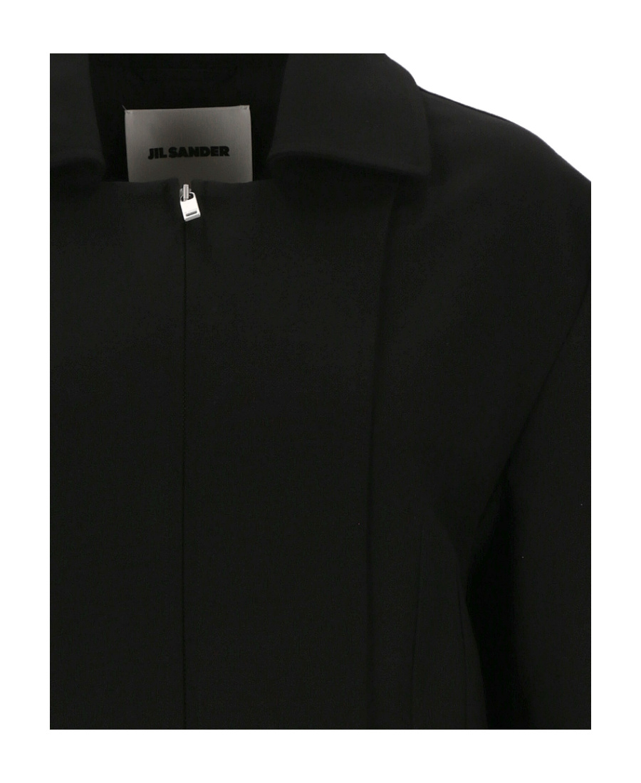 Jil Sander Lapel Long-sleeved Casual Jacket In Black
