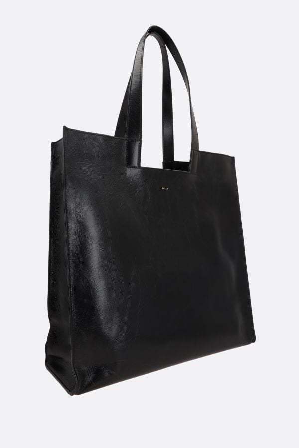 Bally Easy Leather Tote Bag In Black