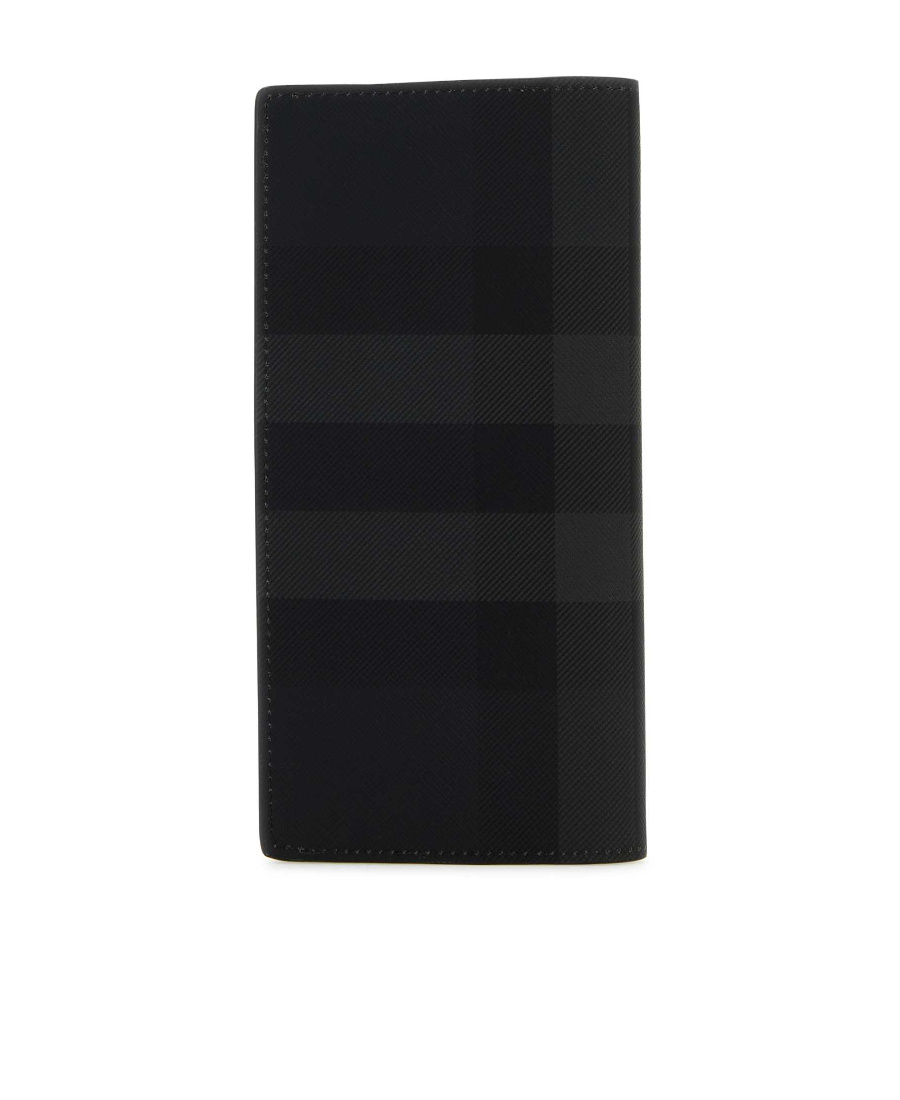 Burberry Check Pattern Rectangular Shape Foldable Wallet In Black