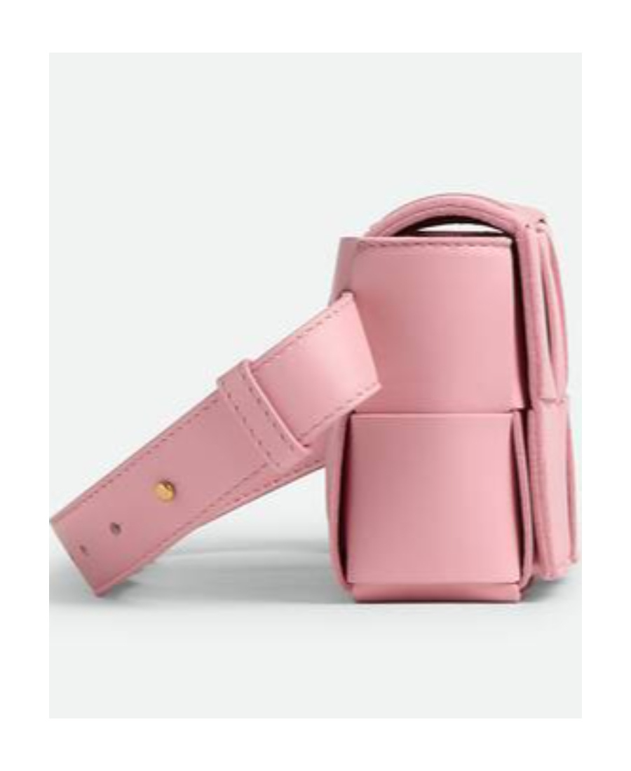 Bottega Veneta Mini Cassette Fanny Pack In Pink