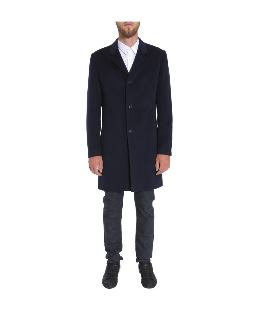 Dior Single-breasted Coat In Black