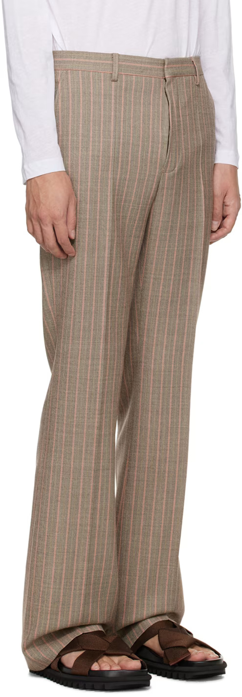 Dries Van Noten Straight Casual Pants In Gray