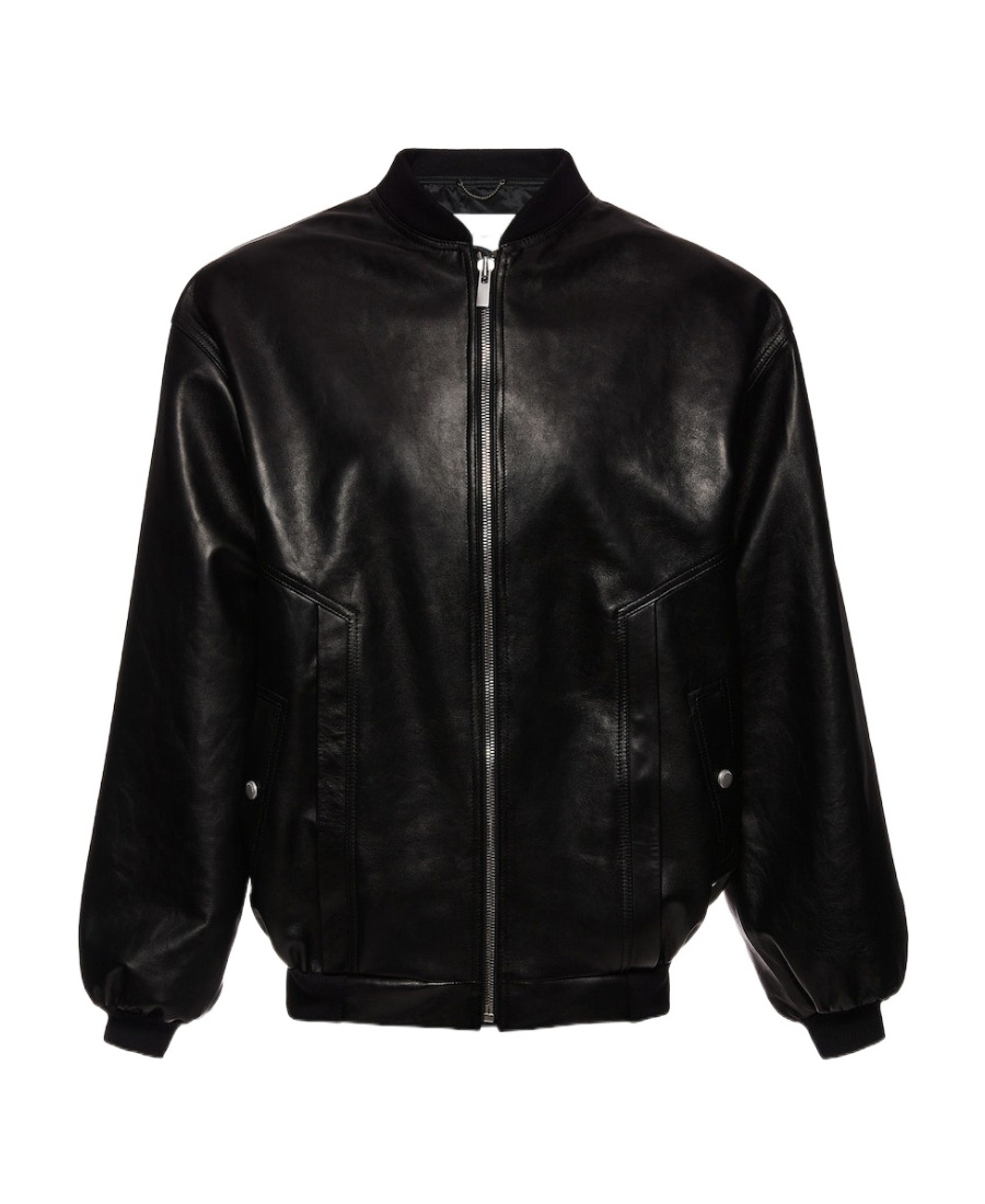 Magda Butrym Oversized Leather Jacket In Black